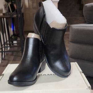 Adams Black Chelsea-Style Ankle Booties